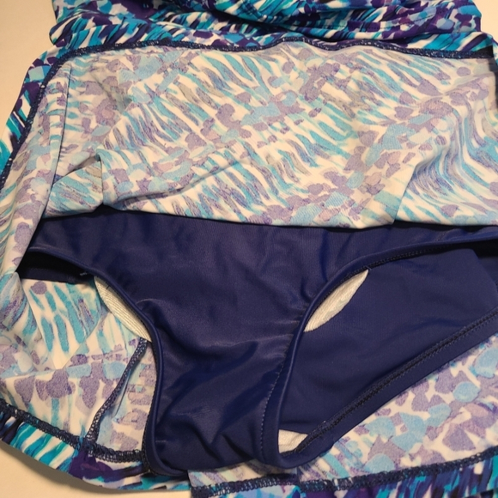 Maxine Of Hollywood WOMENS SIZE 8 One Piece Swimsuit Dress Lined Nylon Blend - Picture 6 of 9